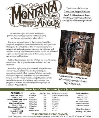 Montana Angus News Advertising Rate Card